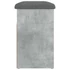 Kép 7/11 - Betonszürke párnázott felnyitható cipőtároló pad 62 x 32 x 50 cm