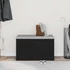 Kép 4/11 - Előszoba pad fiókkal Fekete tölgy 80 x 40 x 45 cm