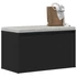 Kép 3/11 - Előszoba pad fiókkal Fekete tölgy 80 x 40 x 45 cm