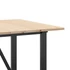 Kép 7/10 - Tömör fenyőfa és acél étkezőasztal O-vázzal 140 x 80 x 75 cm
