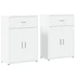 Kép 1/11 - vidaXL 2 db fehér szerelt fa tálalószekrény 60 x 30 x 84 cm
