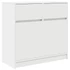 Kép 1/11 - vidaXL fehér szerelt fa tálalószekrény fiókos 80x34x76 cm