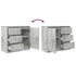 Kép 9/11 - Betonszürke tálalószekrény fiókos 71x35x65 cm