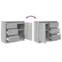 Kép 9/11 - Szürke sonoma tálalószekrény fiókos 71x35x65 cm