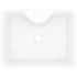 Kép 5/8 - Négyszögletes kerámia fürdőszoba mosdókagyló csaptelep lyukkal fehér