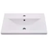 Kép 4/8 - Fehér kerámia beépíthető mosdókagyló 61 x 39,5 x 18,5 cm