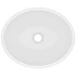 Kép 5/7 - Ovális matt fehér kerámia luxus mosdókagyló 40 x 33 cm