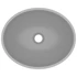 Kép 5/7 - Ovális matt világosszürke kerámia luxus mosdókagyló 40 x 33 cm