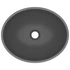 Kép 5/7 - Ovális matt sötétszürke kerámia luxus mosdókagyló 40 x 33 cm