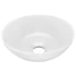 Kép 1/7 - vidaXL kerek matt fehér kerámia mosdókagyló