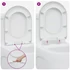 Kép 10/11 - WC ülőke Fehér 49 x 36 x 4 cm Duroplast