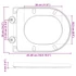 Kép 11/11 - WC ülőke Fehér 49 x 36 x 4 cm Duroplast