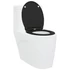 Kép 3/11 - WC ülőke Fekete 47 x 37,5 x 3,8 cm Duroplast