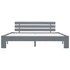 Kép 3/7 - Szürke tömör fenyőfa ágykeret fejtámlával 160 x 200 cm