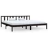 Kép 1/9 - vidaXL fekete tömör fenyőfa ágykeret 200 x 200 cm