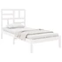 Kép 3/6 - Fehér tömör fa ágykeret 75 x 190 cm