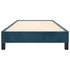 Kép 5/9 - Sötétkék bársony ágykeret matrac nélkül 90x200 cm