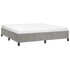 Kép 3/9 - Világosszürke bársony ágykeret matrac nélkül 160 x 200 cm