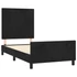 Kép 4/11 - Fekete bársony ágykeret fejtámlával 90x200 cm