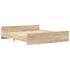 Kép 3/10 - Sonoma tölgy színű ágykeret fej- és lábtámlával 160 x 200 cm