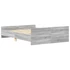 Kép 7/10 - Szürke sonoma színű ágykeret fej- és lábtámlával 140 x 190 cm