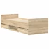 Kép 3/11 - Sonoma tölgy színű ágykeret fej- és lábtámlával 90 x 200 cm