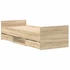 Kép 8/11 - Sonoma tölgy színű ágykeret fej- és lábtámlával 90 x 200 cm
