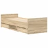Kép 3/11 - Sonoma tölgy színű ágykeret fej- és lábtámlával 90 x 190 cm