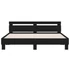 Kép 7/11 - Fekete ágykeret fejtámlával és LED-del 180 x 200 cm