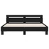 Kép 7/11 - Fekete ágykeret fejtámlával és LED-del 160 x 200 cm