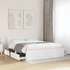 Kép 2/11 - vidaXL fehér ágykeret fejtámlával matrac nélkül 160x200 cm