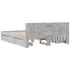 Kép 7/11 - Betonszürke ágykeret fejtámlával 160x200 cm