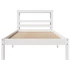 Kép 4/11 - Fehér tömör fenyőfa ágykeret matrac nélkül 90 x 190 cm