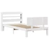 Kép 3/11 - Fehér ágykeret fejtámlával matrac nélkül 90x200 cm
