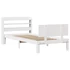 Kép 3/11 - Fehér ágykeret fejtámlával matrac nélkül 100x200 cm