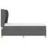 Kép 8/11 - Boxspring ágy matraccal Sötétszürke 90 x 190 cm Szövet vonalas