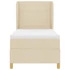 Kép 6/11 - Boxspring ágy matraccal Krémszínű 100 x 200 cm szövet vonalas