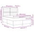 Kép 10/10 - Boxspring ágy matraccal Sötétszürke 140 x 190 cm szövet vonalas