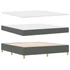Kép 6/11 - Boxspring ágy matraccal Sötétszürke 180 x 200 cm szövet vonalas