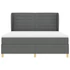 Kép 7/11 - Boxspring ágy matraccal Sötétszürke 180 x 200 cm szövet vonalas