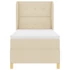 Kép 7/11 - Boxspring ágy matraccal Krémszínű 80 x 200 cm szövet gombos tűzött