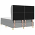 Kép 9/11 - Boxspring ágy matraccal Világosszürke  140 x 190 cm szövet gombos tűzött