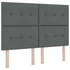 Kép 4/11 - Boxspring ágy matraccal Sötétszürke 140 x 200 cm szövet gombos tűzött