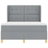 Kép 7/11 - Boxspring ágy matraccal Világosszürke 160 x 20 cm szövet gombos tűzött