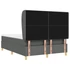 Kép 9/11 - Boxspring ágy matraccal Sötétszürke 160 x 20 cm szövet gombos tűzött