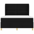 Kép 7/11 - Boxspring ágy matraccal Fekete 160 x 20 cm szövet gombos tűzött
