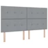 Kép 4/11 - Boxspring ágy matraccal Világosszürke 180 x 200 cm szövet gombos tűzött