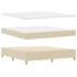 Kép 6/11 - Boxspring ágy matraccal Krémszínű 180 x 200 cm szövet gombos tűzött