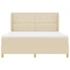 Kép 7/11 - Boxspring ágy matraccal Krémszínű 180 x 200 cm szövet gombos tűzött