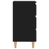 Kép 6/7 - Fekete éjjeliszekrény tömör fa lábakkal 40 x 35 x 69 cm